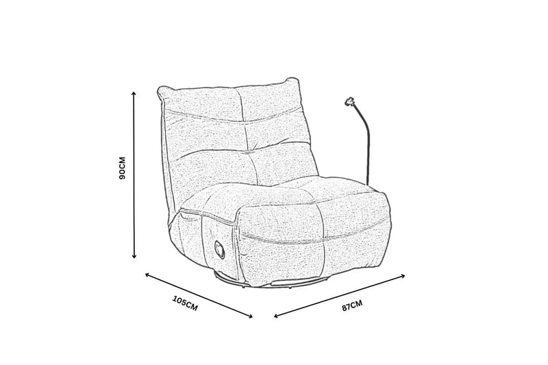 Caterpillar Recliner size