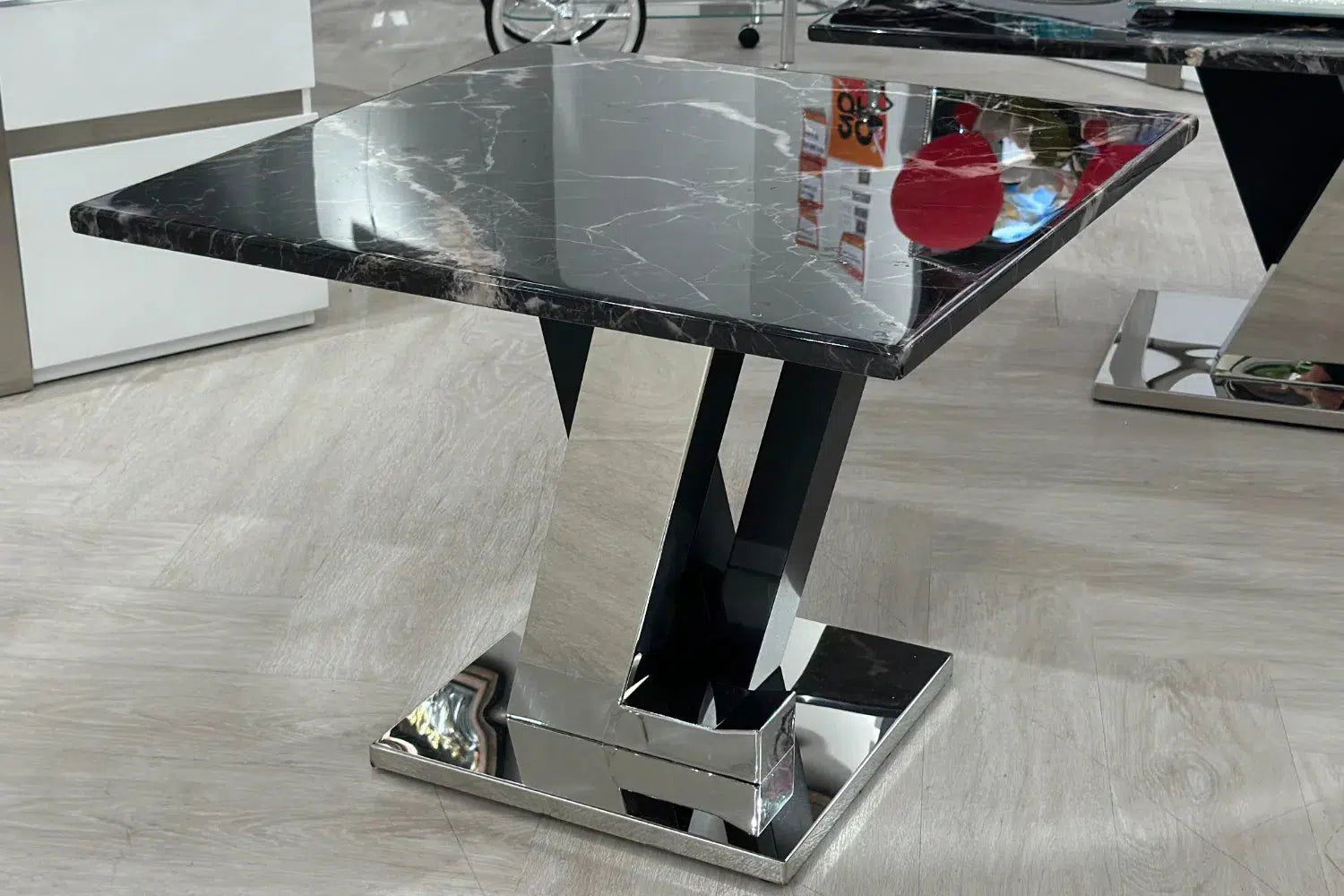 Dennis Marble Lamp Table - Ex Display-Adore Home Living