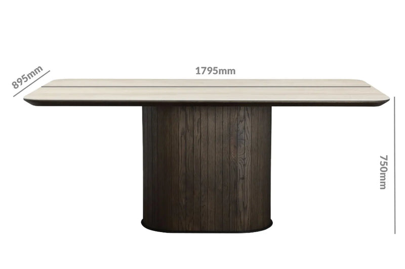Nitya Ceramic Top Dining Table
