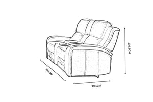 Edwards 2 Seater Electric Recliner