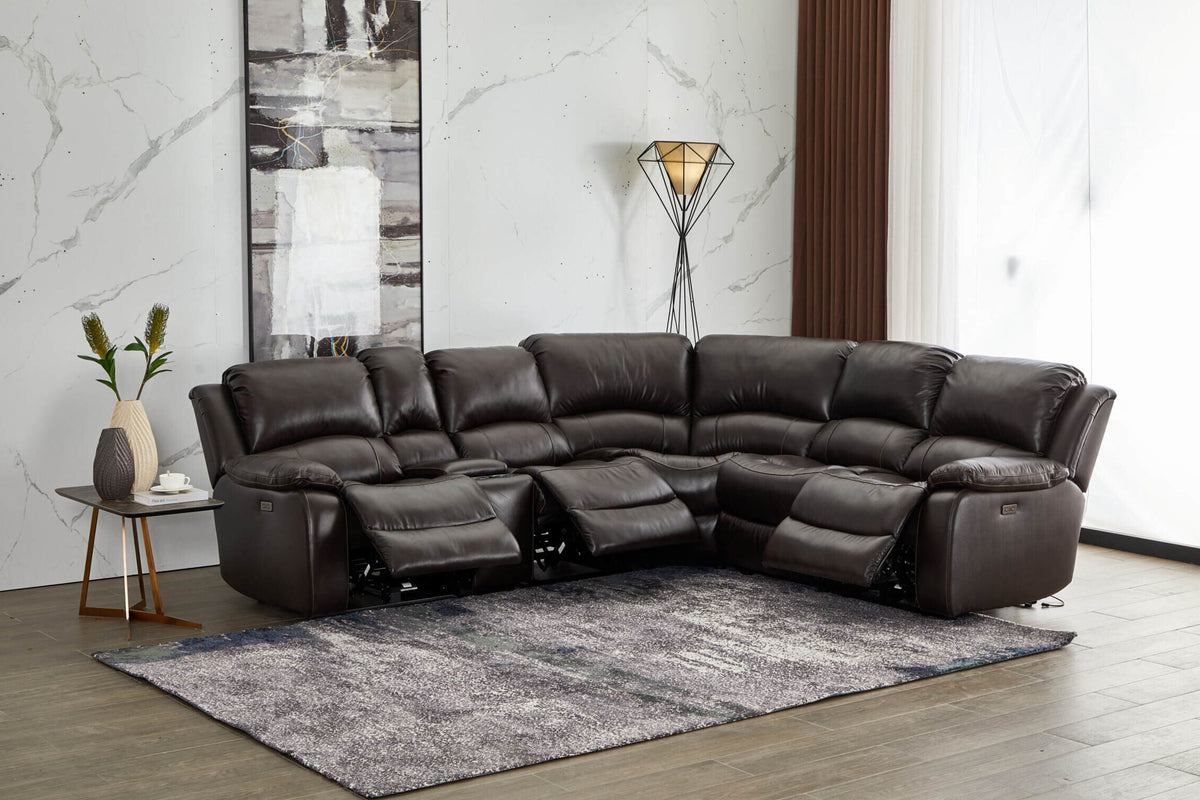Reynolds Full Leather Corner Lounge - Hot Deal