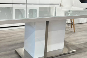 2M Moreton Glass Top Dining Table-Adore Home Living