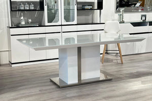 2M Moreton Glass Top Dining Table-Adore Home Living