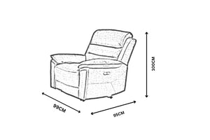 Kai Fabric Electric Recliner Armchair