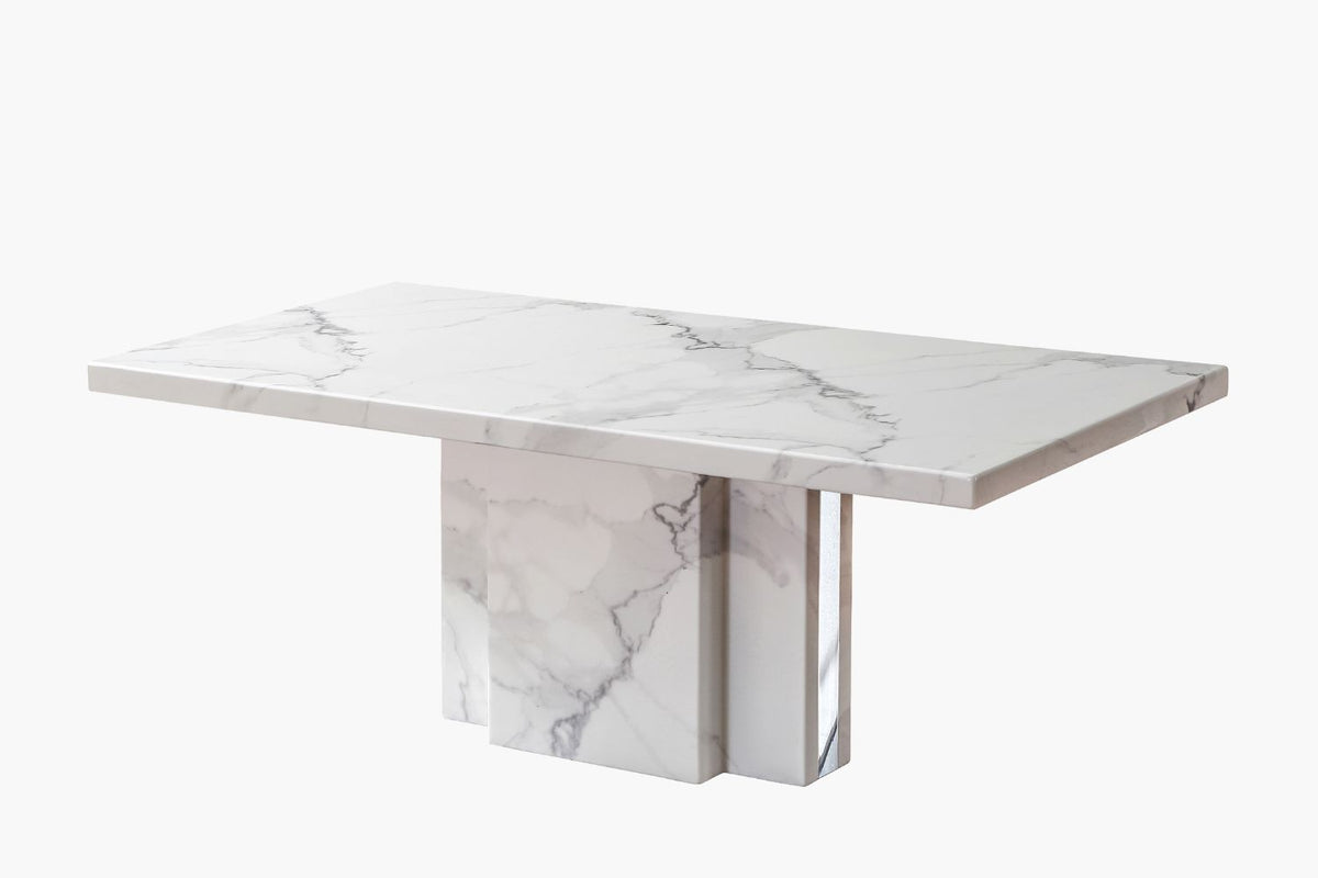 Albert Marble Dining Table - LUXURY WHITE