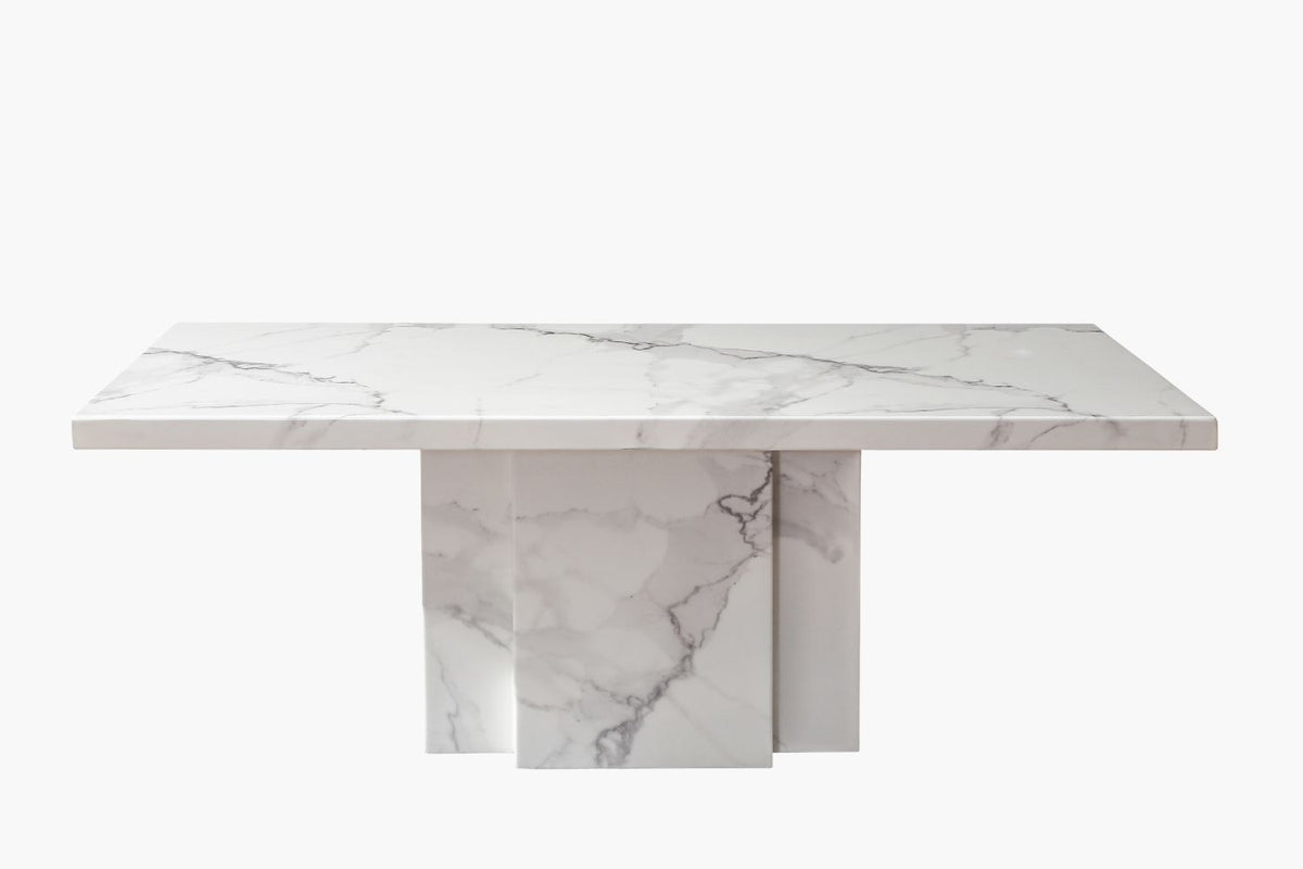 Albert Marble Dining Table - LUXURY WHITE