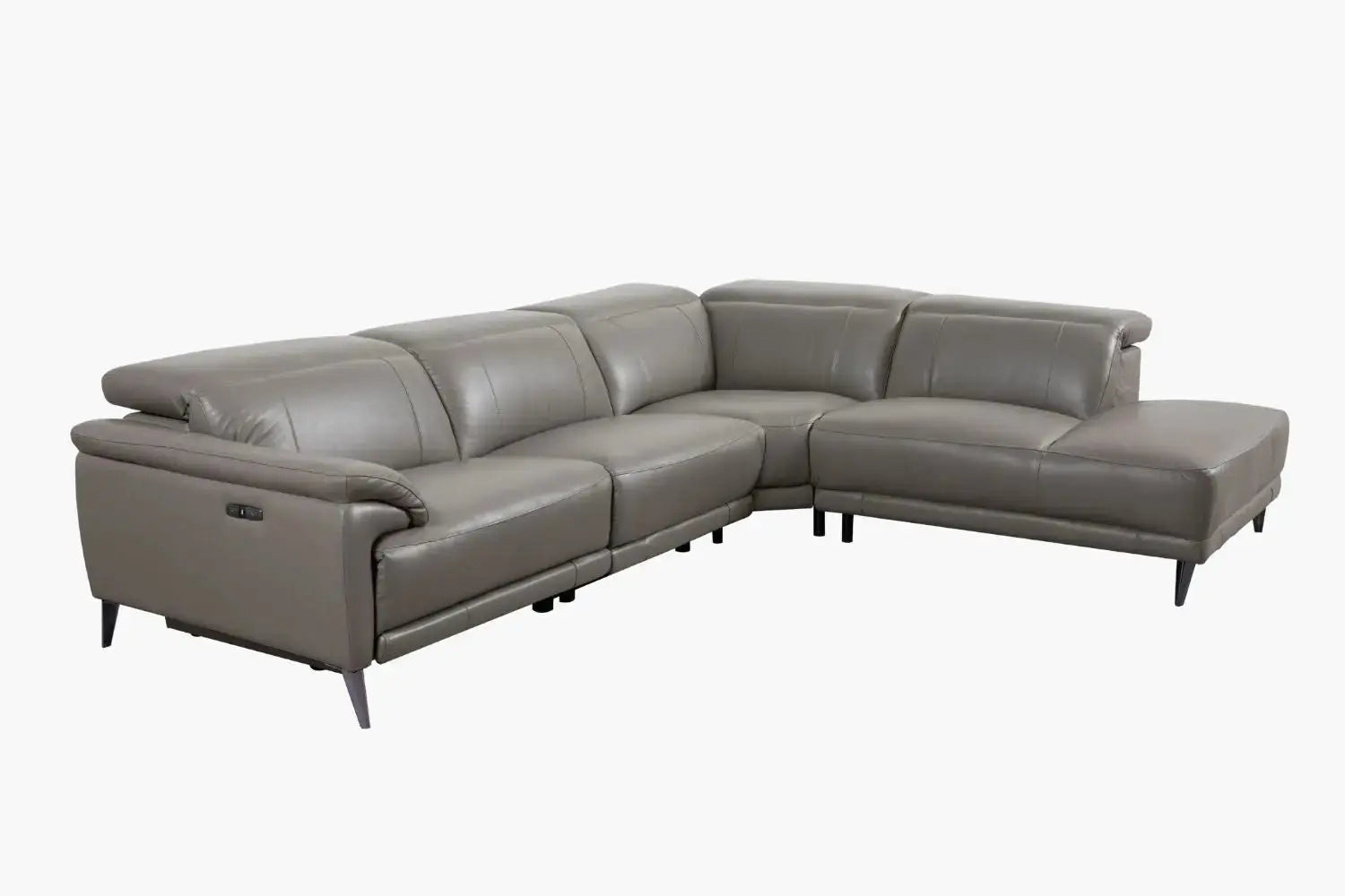 alinac leather corner chaise lounge