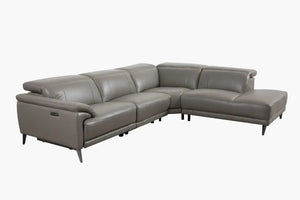 alinac leather corner chaise lounge