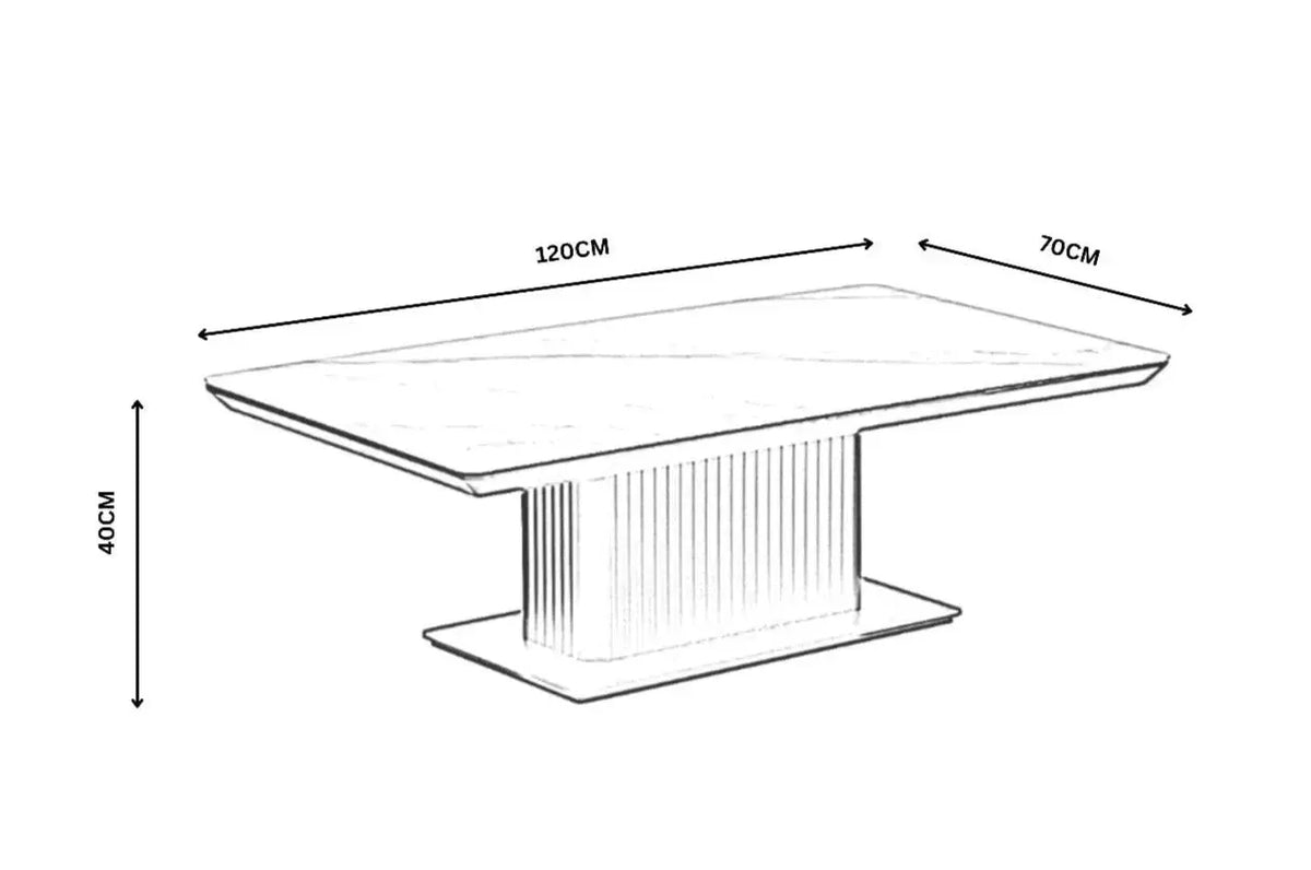 Asura Ceramic coffee table size black
