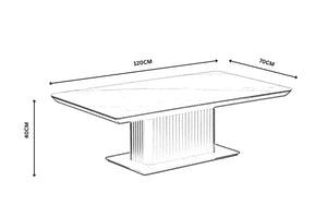 Asura Ceramic coffee table size black