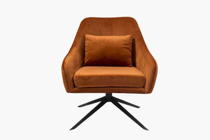 Bella Swivel Accent Chair orange