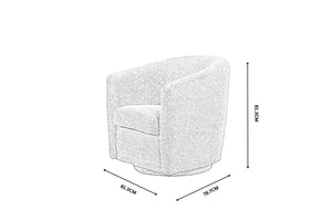 Cassidy Boucle Swivel Chair