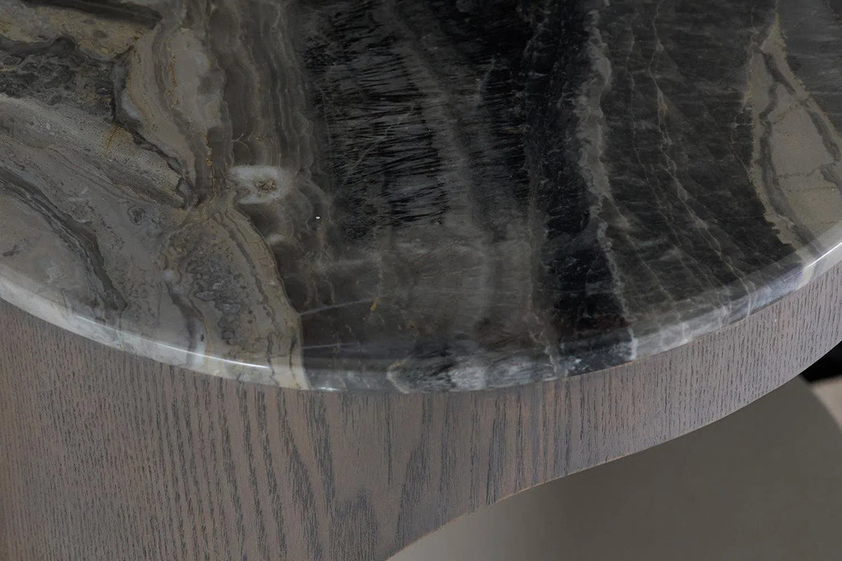 Cataleya Natural Marble Top Lamp Table-Adore Home Living