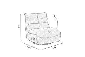 Caterpillar Recliner size