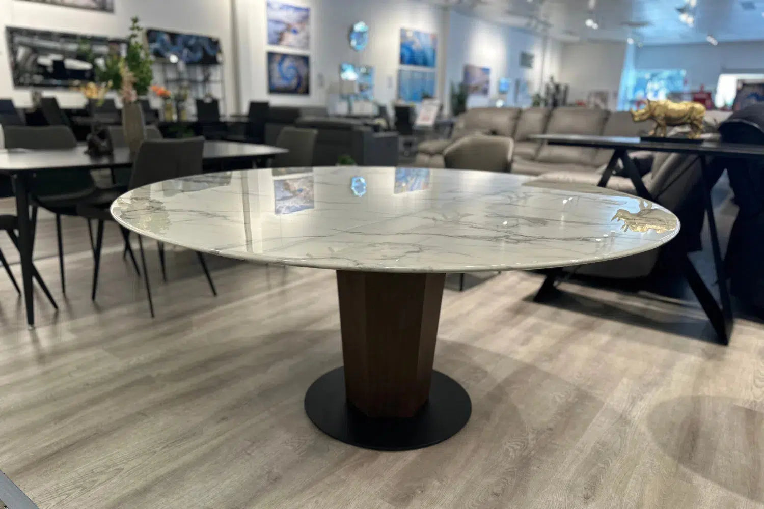 Cecilia Round Marble Dining Table - Ex Display-Adore Home Living
