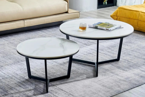 Christian Coffee Table Set - White Top - Adore Home Living - Coffee Table - coffee, coffee table