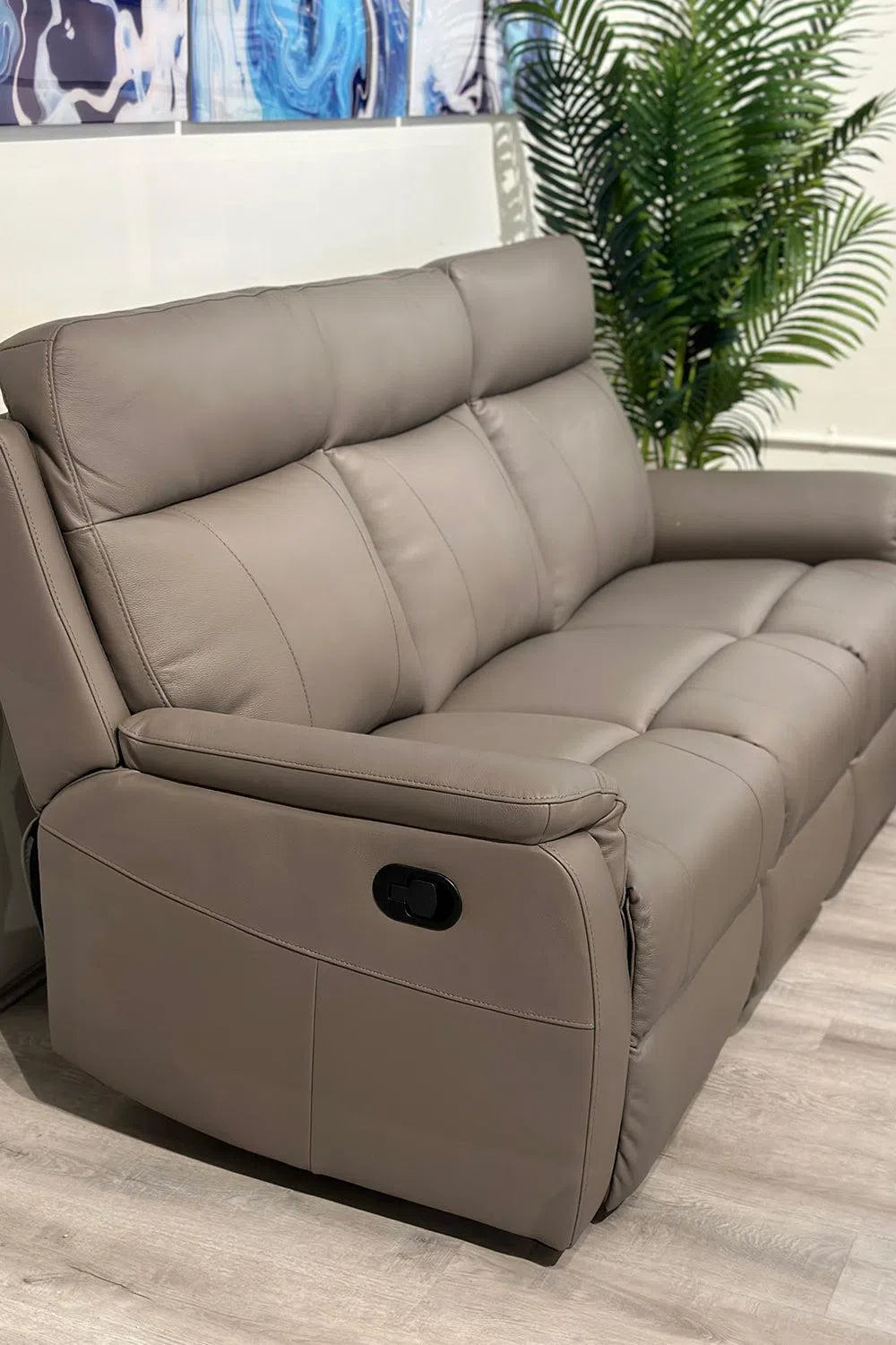 Como 3PC Full Leather Recliner Suite-Adore Home Living
