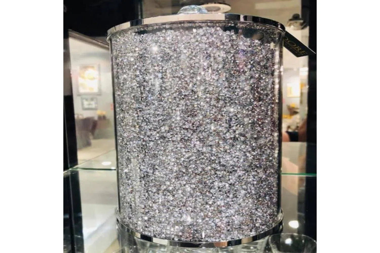 Crushed Diamond Jar-Adore Home Living