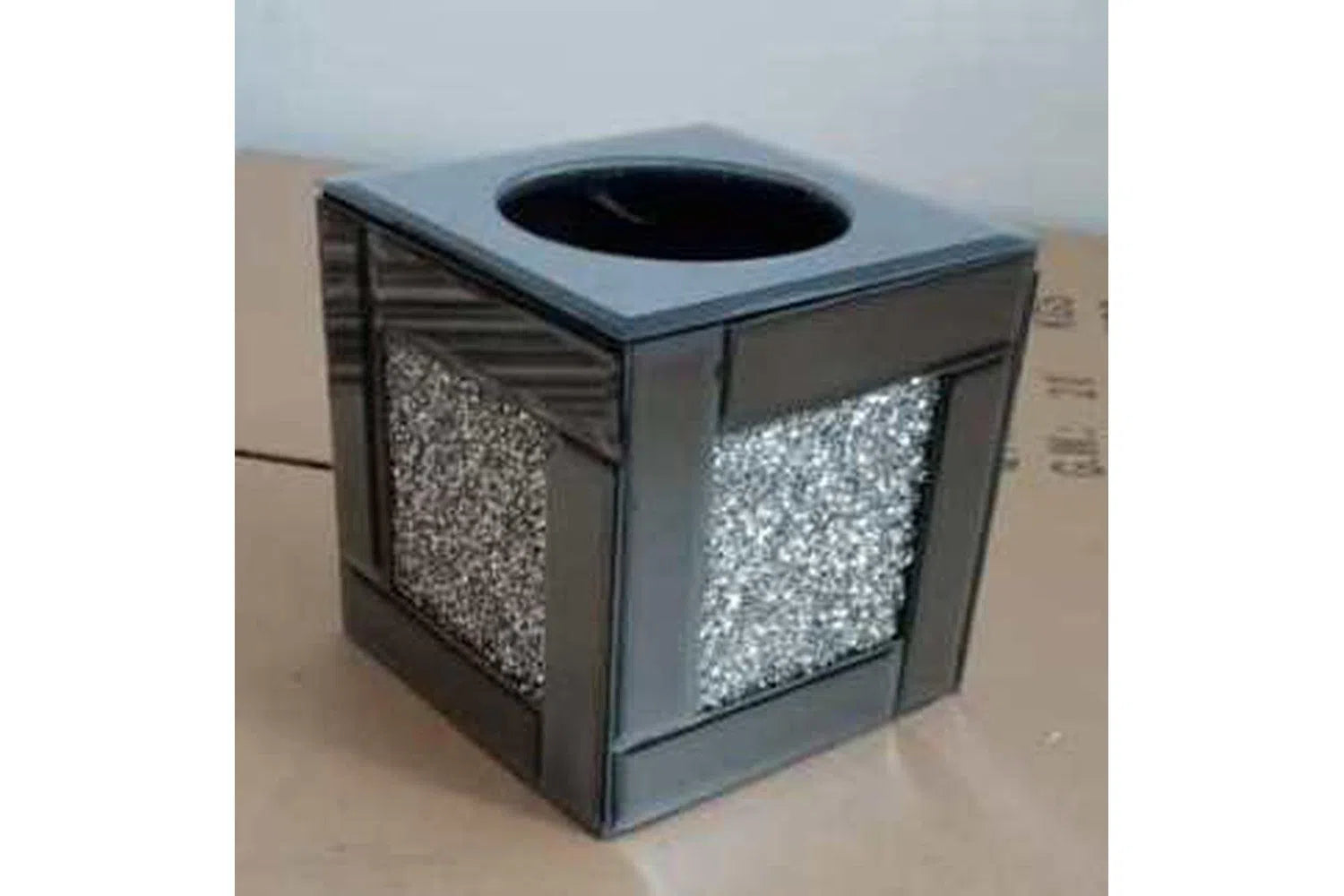 Cube Diamond Mirrored Tissue Box-Adore Home Living