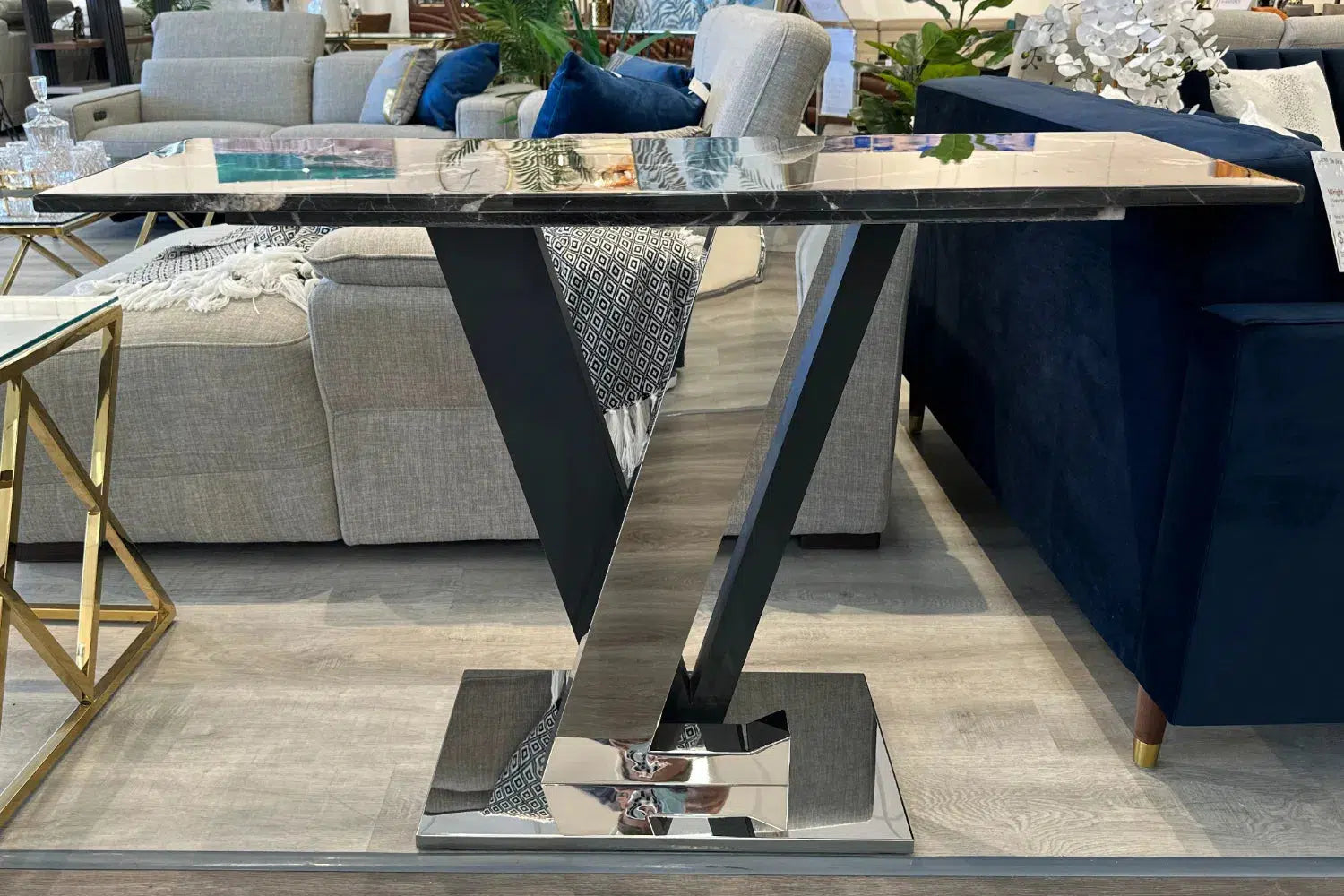 Dennis Marble Console Table-Adore Home Living