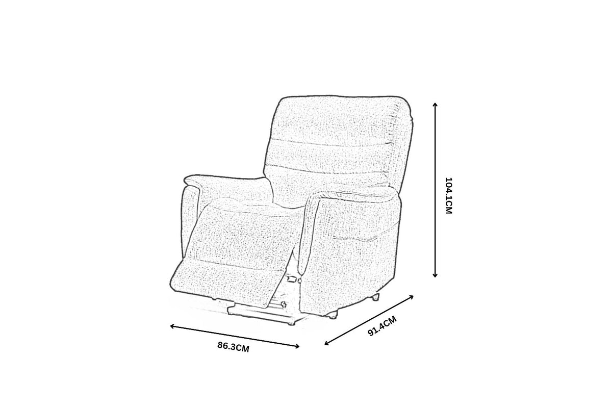 Dixon Lift Recliner Armchair size