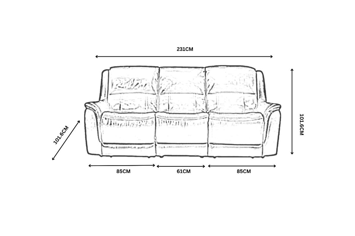 Everett 3 Seater Recliner