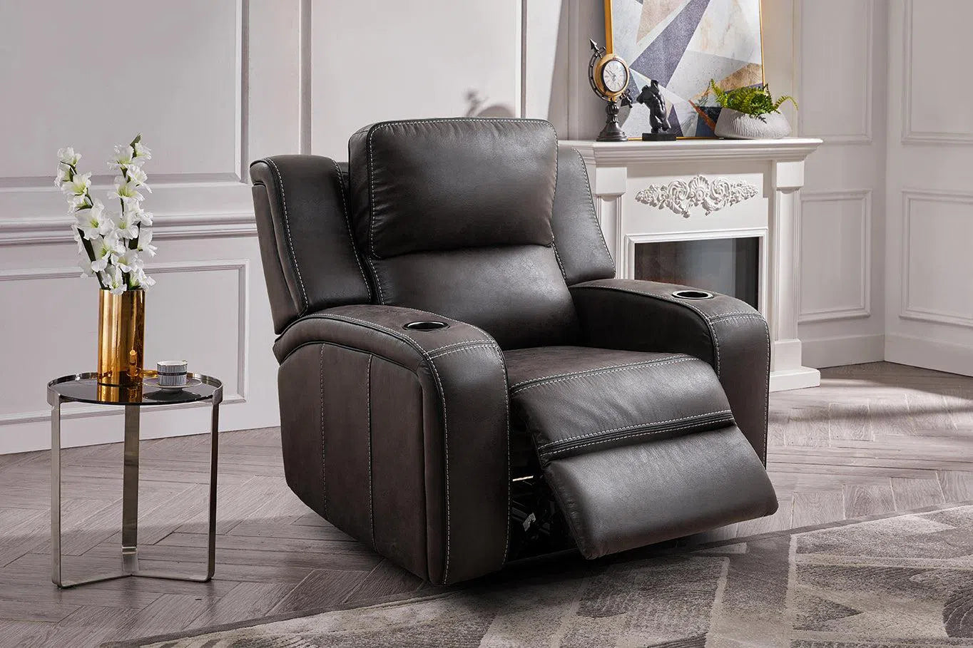 Edwards Fabric Single Recliner-Adore Home Living