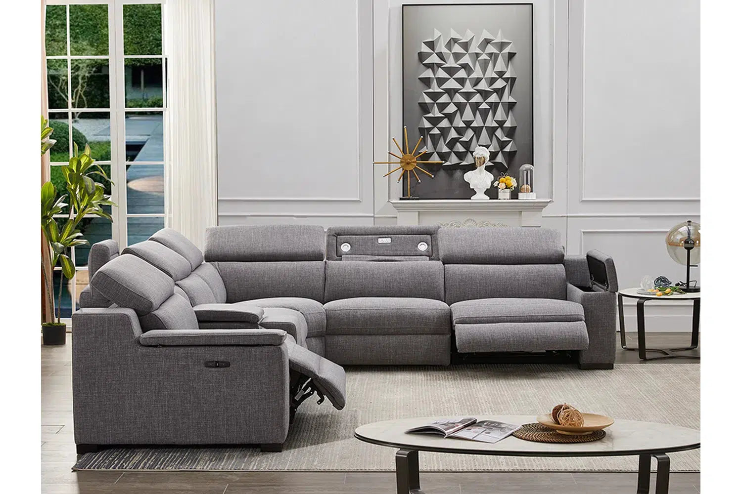 Corner lounge with recliners deals