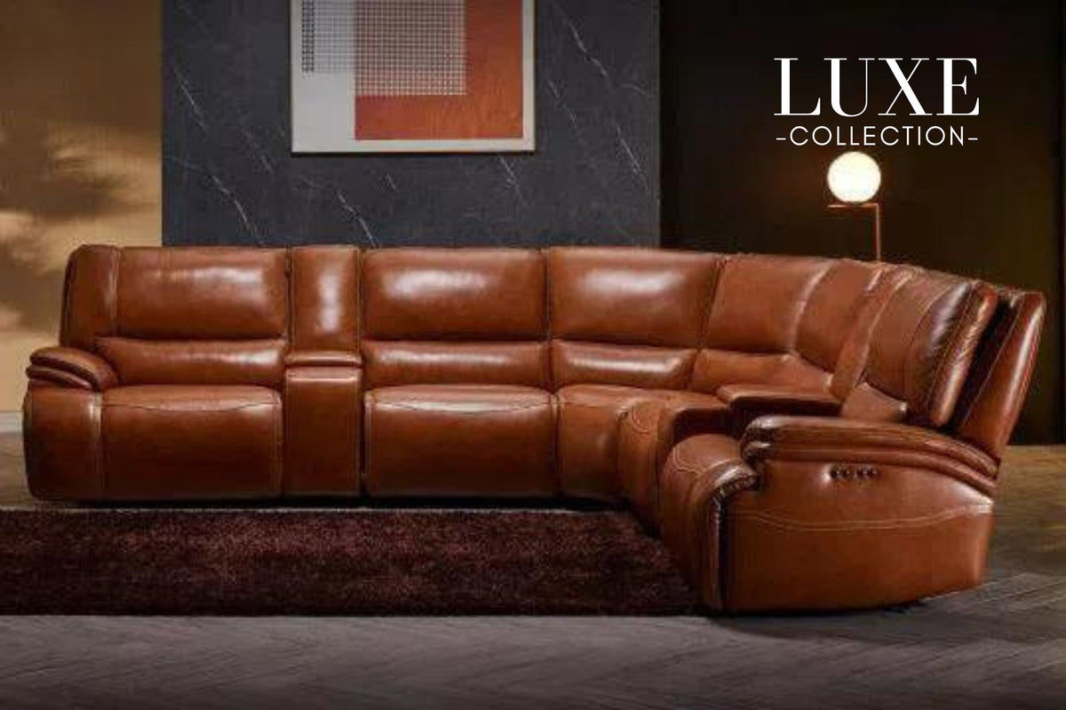 Stevens Full Leather Corner Lounge