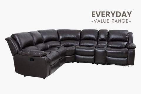 Reynolds Full Leather Corner Lounge - Adore Home Living - Leather Lounge - Chaise & Corner Lounges, comfort, EVERYDAY VALUE RANGE, First Class Eexperience Lounge, leather, lounge, Recliner, sale