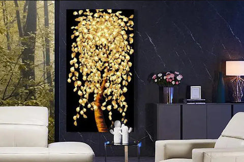 Golden Wishing Tree - Adore Home Living - Diamond Wall Art - diamond wall art