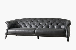 Gonzales_Chesterfield_Leather_sofa_3_seater_black_side