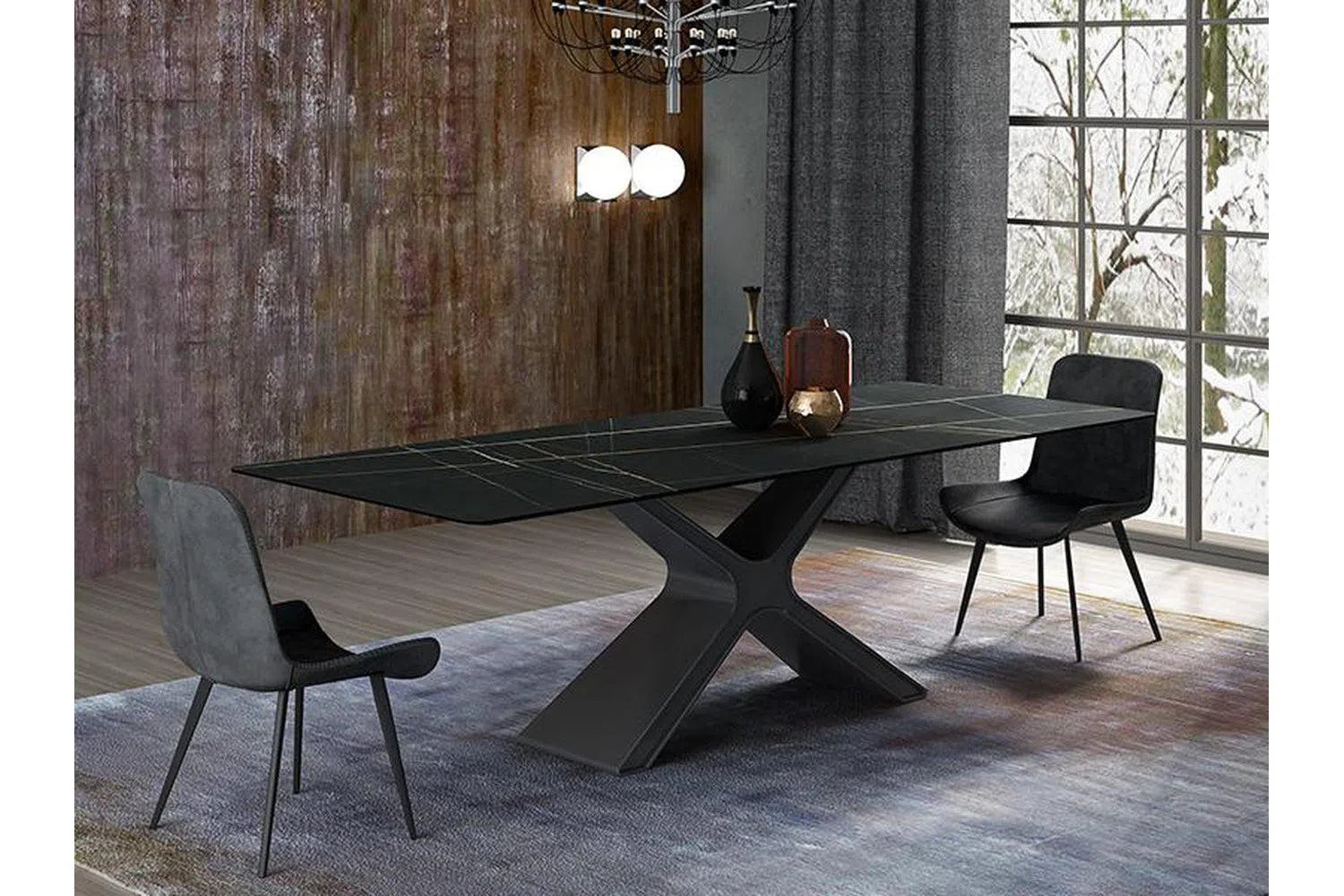 Henderson Ceramic Top Dining Table-Adore Home Living