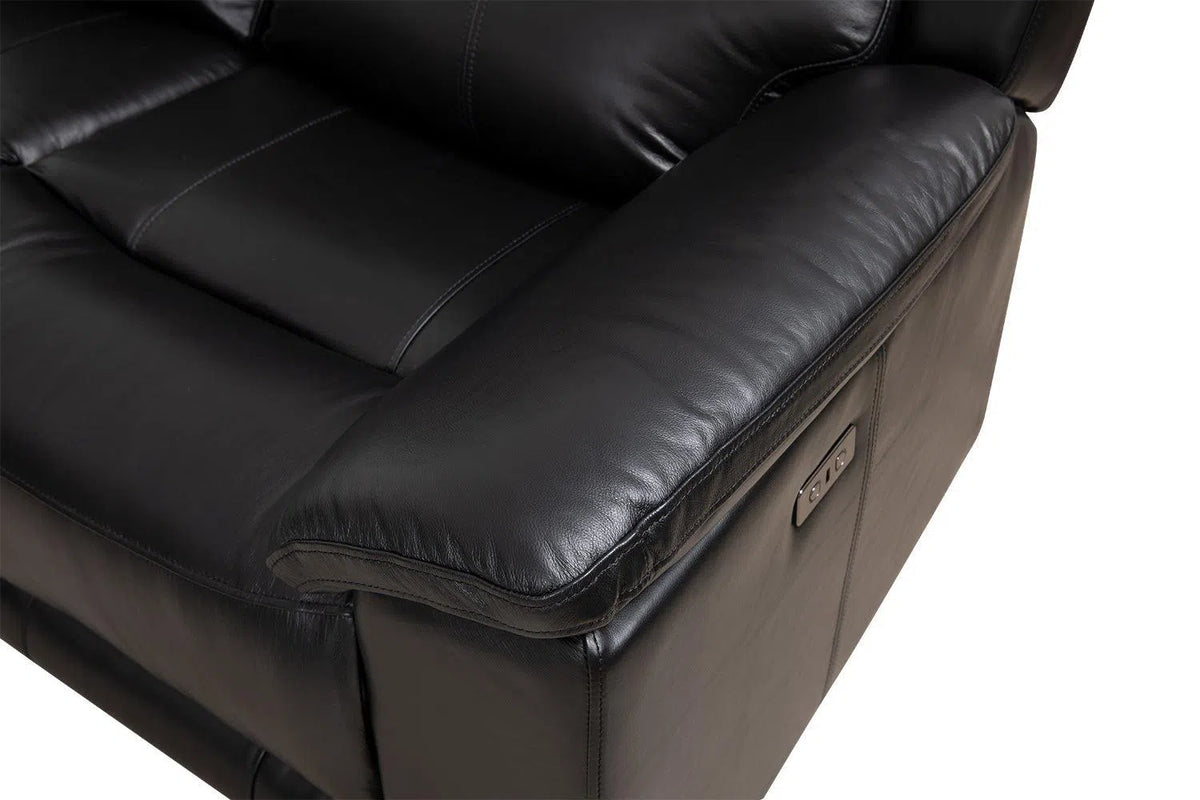 Hilton Full Leather Electric Three Seater-Adore Home Living