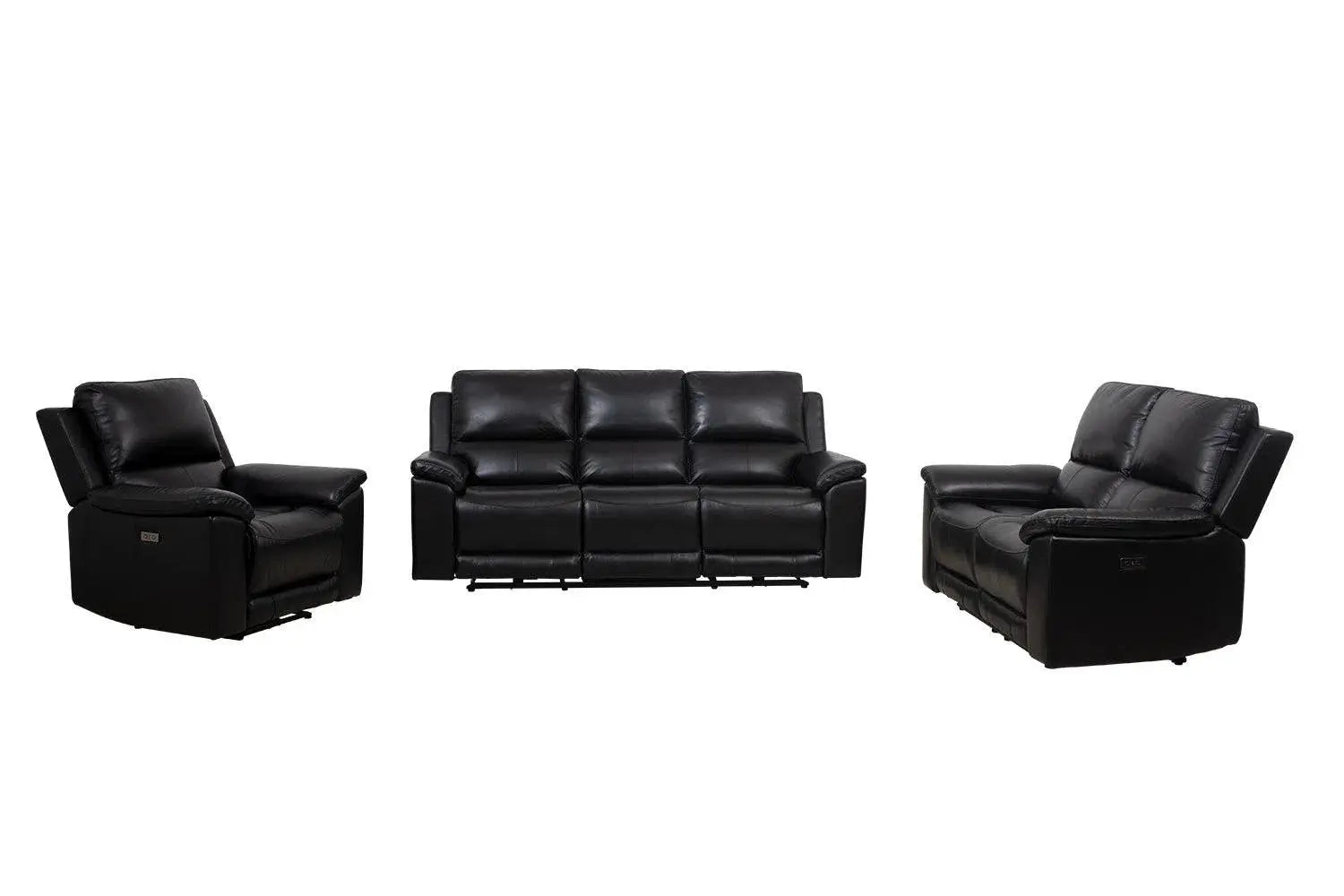 Adore Home Living Hilton Electric Recliner Leather Lounge Suite