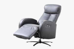 Holland Leather Recliner Armchair - Liquorice