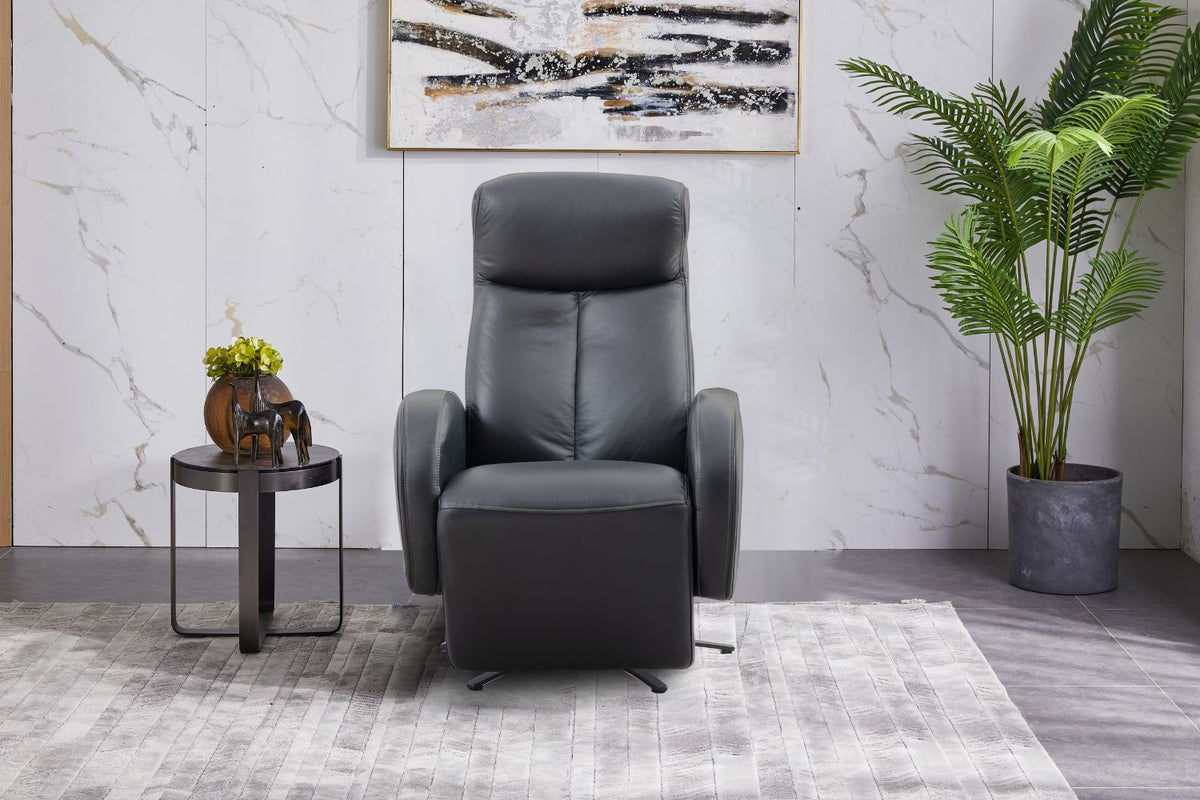 Holland Leather Recliner Armchair - Oyster