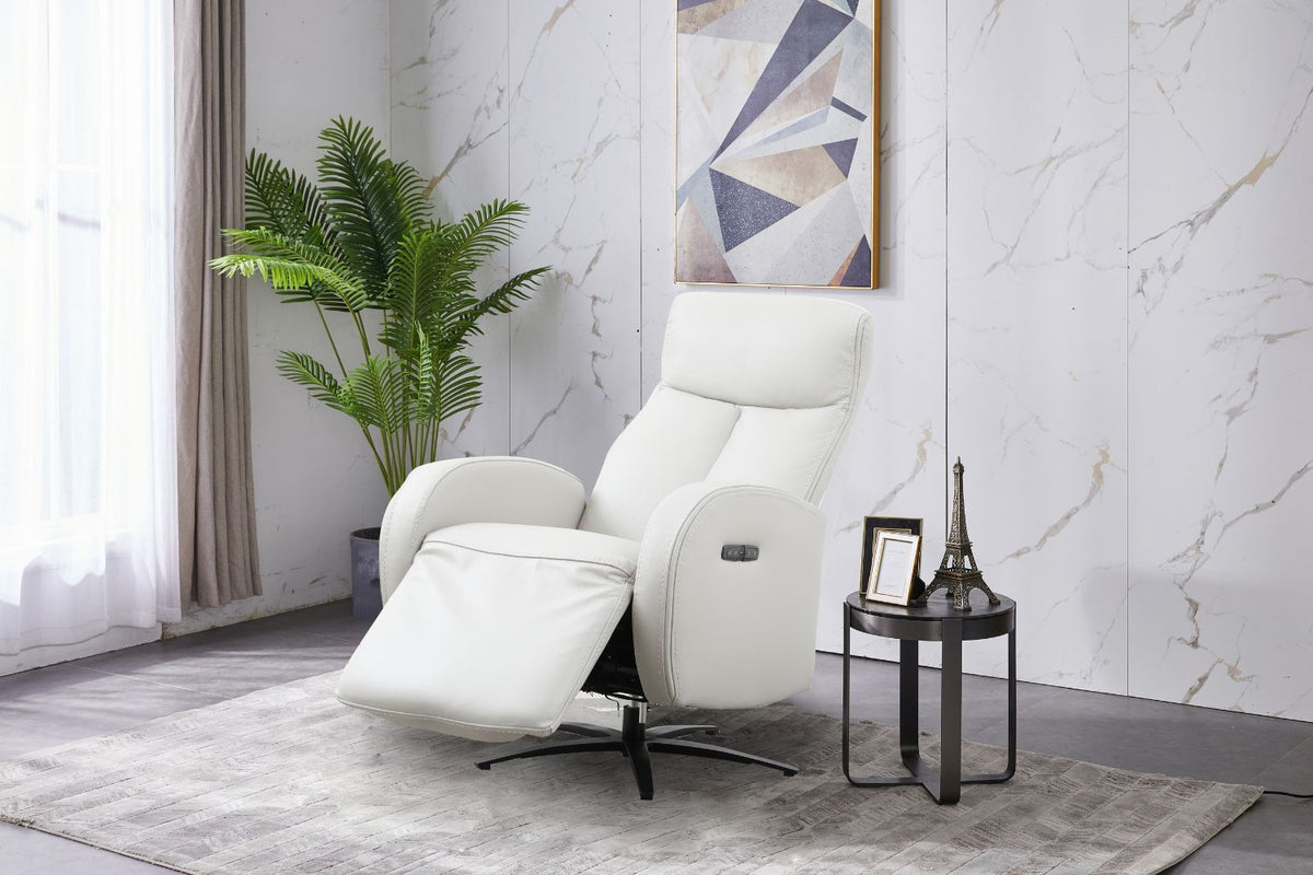 Holland Leather Recliner Armchair - Oyster