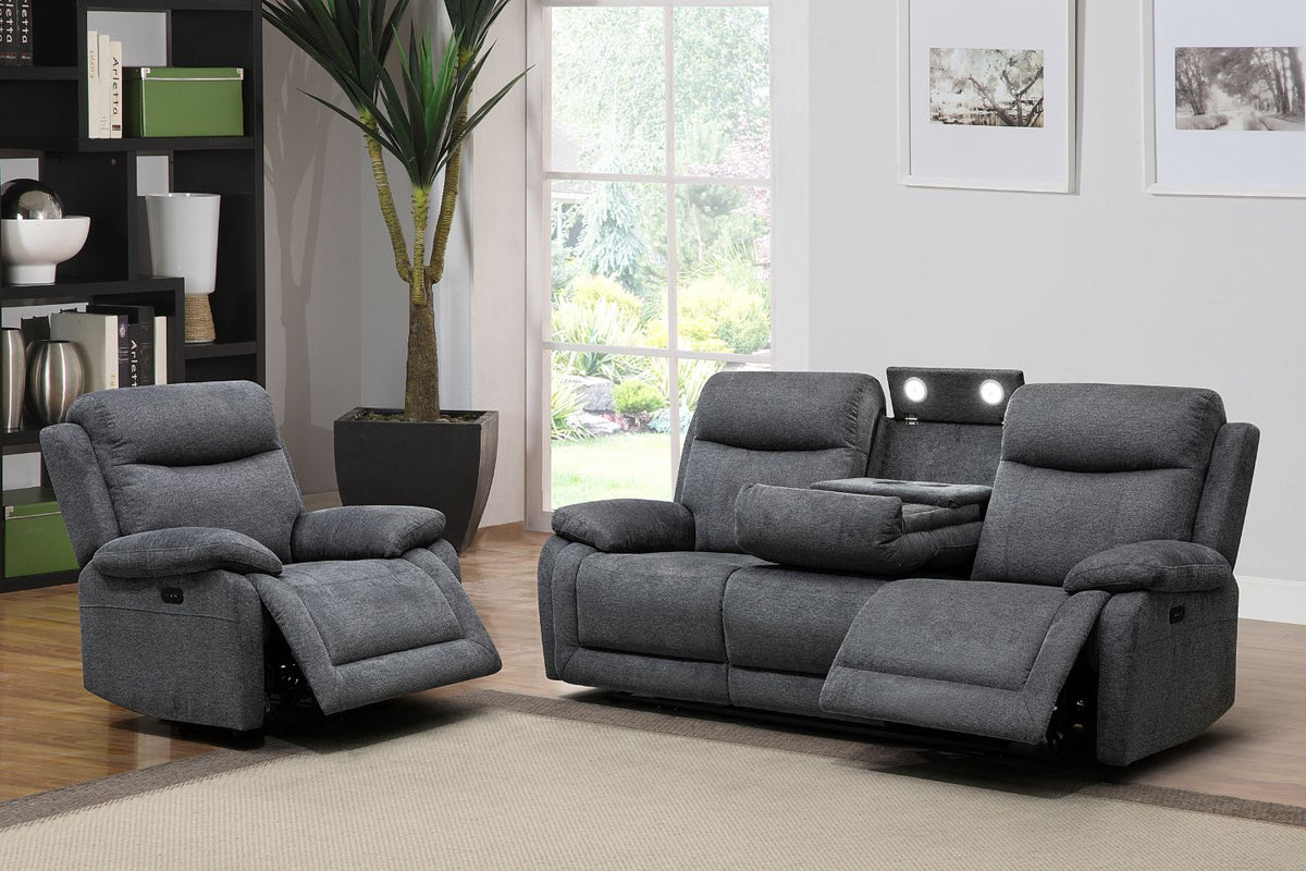 Hughes Fabric Recliner Suite