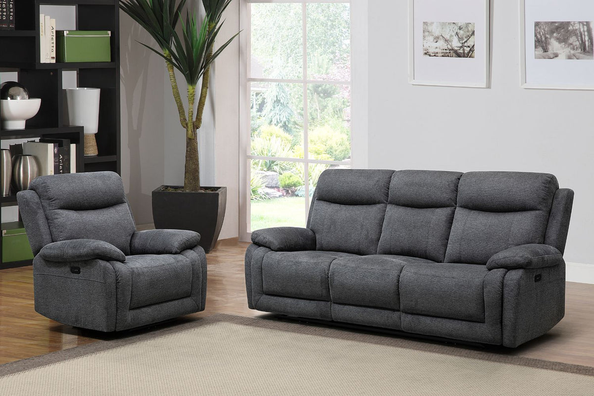 Hughes Fabric Recliner Suite