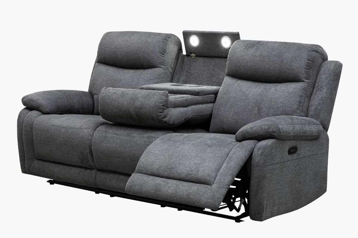 Hughes Fabric Recliner Suite