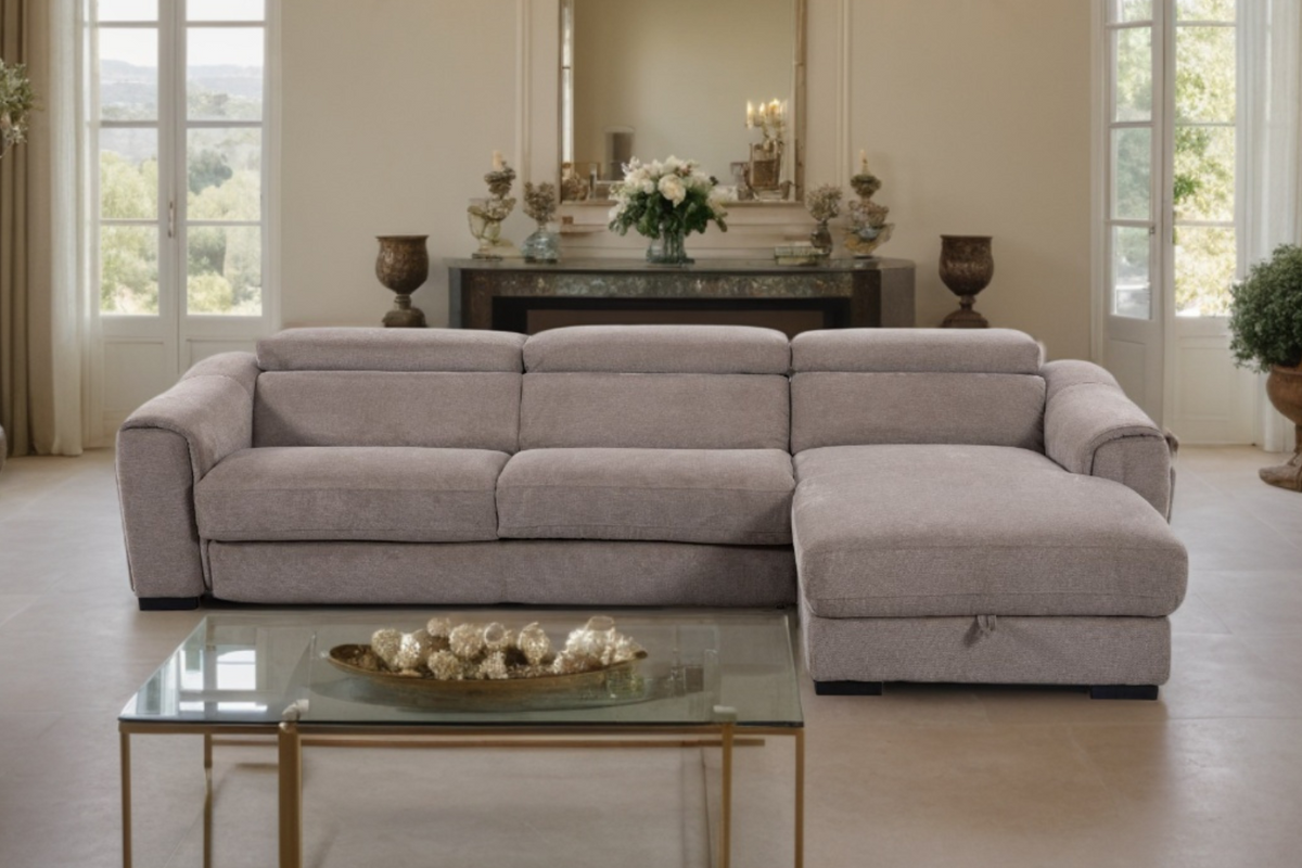 Ivano 3 Seater with Chaise & Sofa Bed