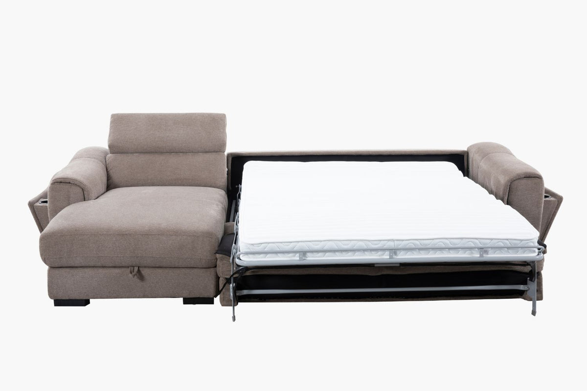 Ivano 3 Seater with Chaise & Sofa Bed