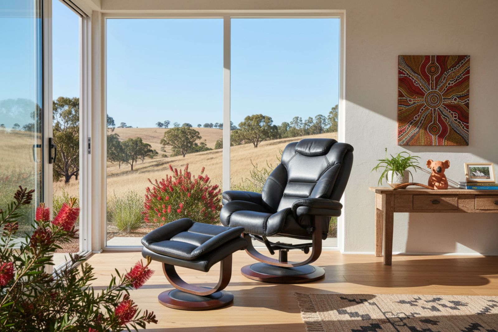 Jasper Single Chair with Ottoman
