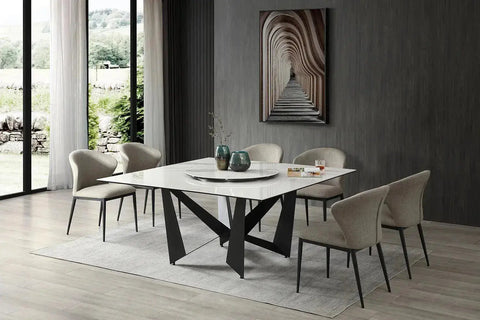 Johnson Ceramic Dining Table - Adore Home Living - Dining Table - bd2024, blknov2024, dining room furniture, dining table, johnsondining, sale, springsale2024