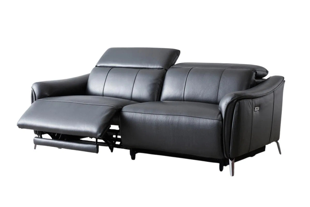 Knight Leather 3-Seater Electric Recliner-Adore Home Living