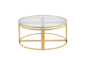 Lawson Round Coffee Table - Gold