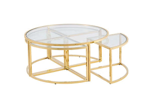 Lawson Round Coffee Table - Gold