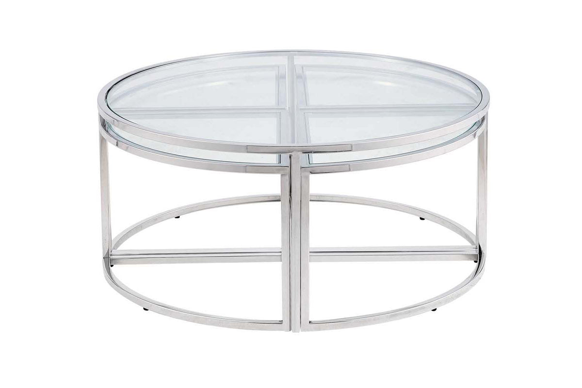 Lawson Round Coffee Table - Silver