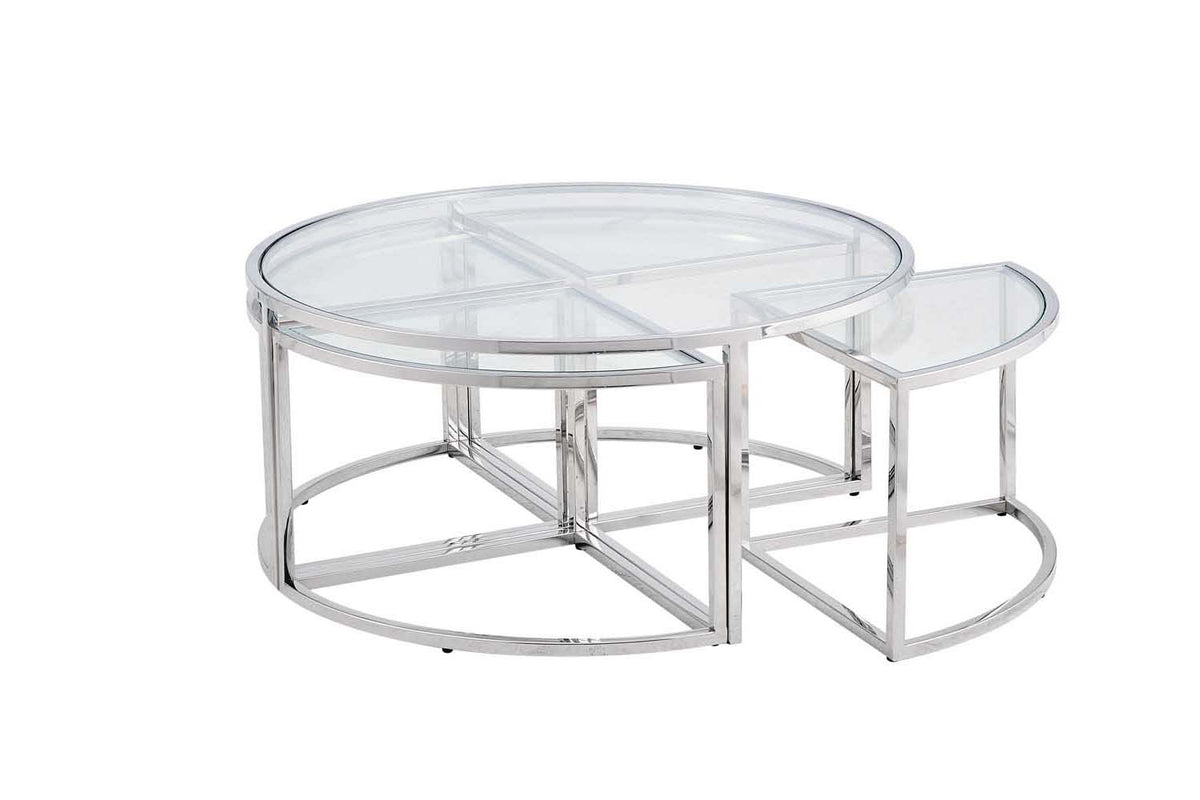 Lawson Round Coffee Table - Silver